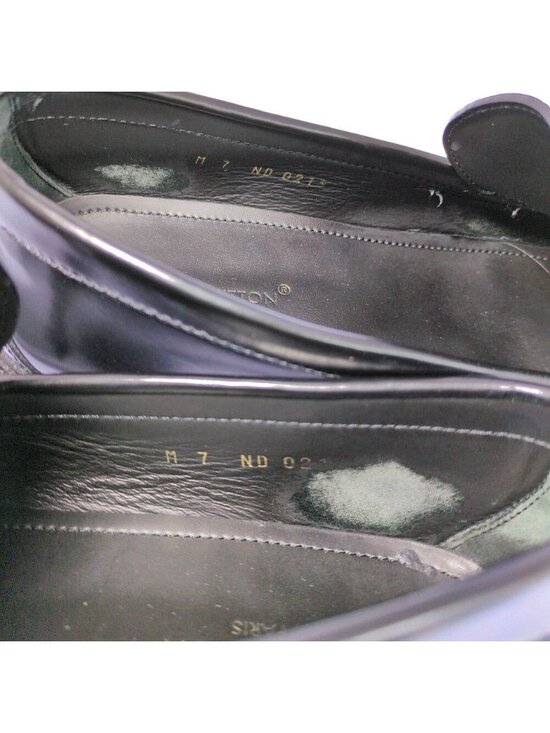 Louis Vuitton Monogram Measure Line Loafers Shoes 7 Black main image 7